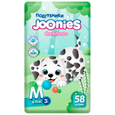 Подгузники Comfort+ М 6-11 кг 58 штук Joonies 94080 1